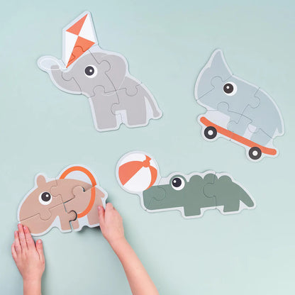 Eerste puzzel - First jigsaw puzzle set - 2+ jaar - Playground  - Colour mix - Done by Deer