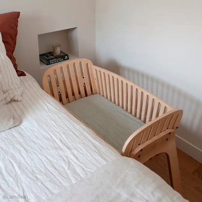 KODO Co-sleeping Crib - Houten Co Sleeper - Van Geboorte tot 6 Maanden - Charlie Crane