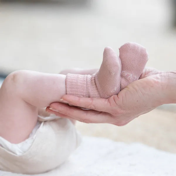 Blijf sokjes - prematuur & newborn - Biologisch katoen mix - Mauve - KipKep baby