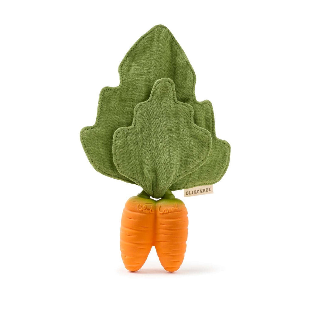 Mini knuffeldoekje & bijtring Cathy the Carrot - Natuurrubber & mousseline - Oli & Carol - lifestyle - afbeelding 9