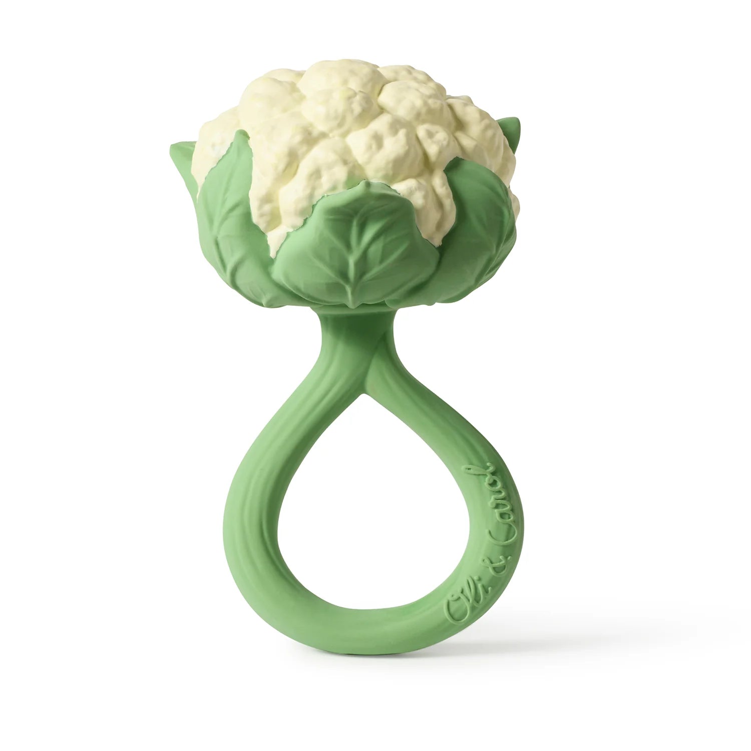 Bloemkool rammelaar & bijtring - 0+ jaar - Cauliflower Rattle Toy - Natuurrubber - Oli & Carol - productfoto - afbeelding 5
