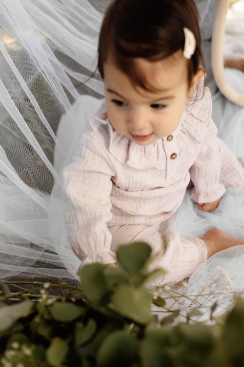 Top Mara - Biologisch katoen/mousseline - Roze - Levv Labels - sfeerbeeld