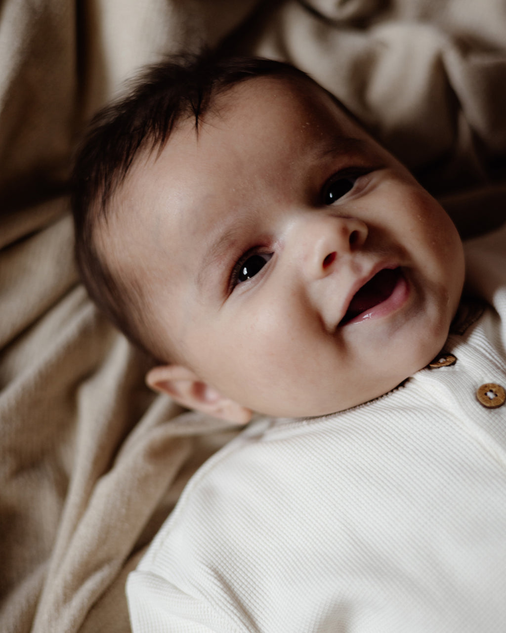 Top lange mouw Nathan - Cream White - 100% katoen - LEVV Labels - baby