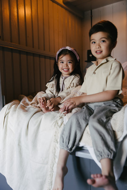 Fijngebreid poloshirt Benny - Katoen - Beige - Levv Labels