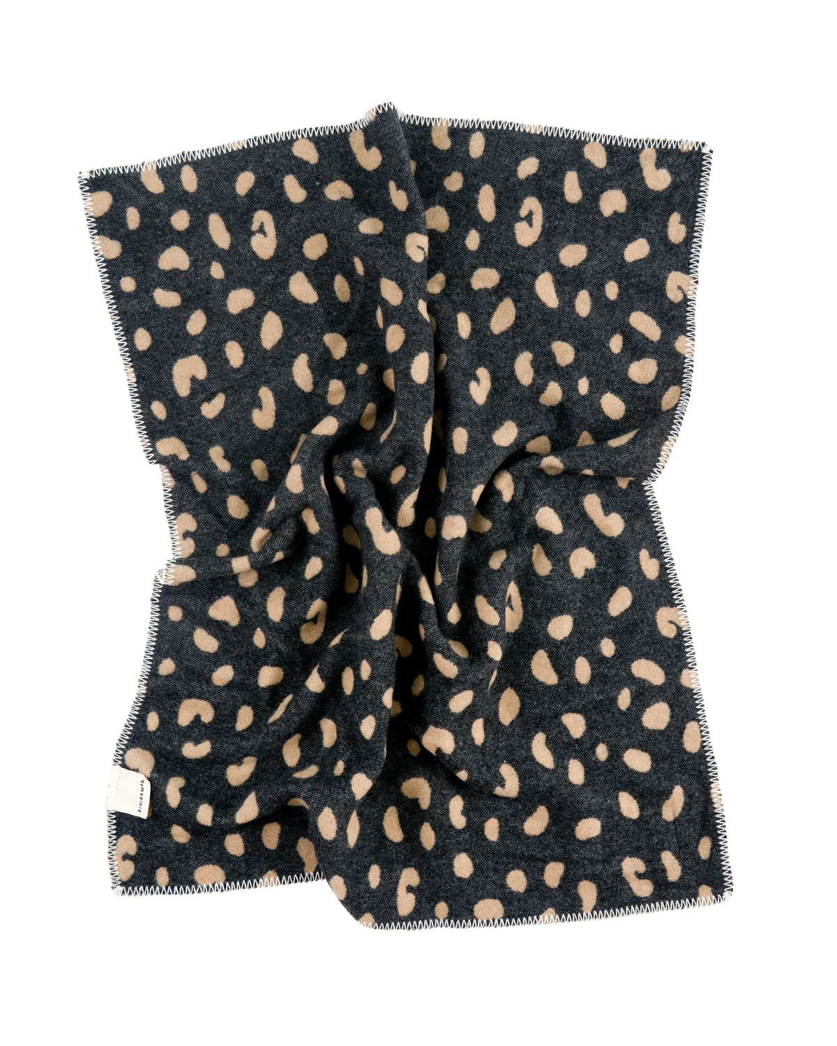 Leopard Merino Biniblanket – Couverture pour berceau - 100 % laine mérinos - 75×100 cm – BINIBAMBA