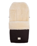 Voetenzak Puffmuff® - Merino schapenvacht - Noir + Milk - BINIBAMBA