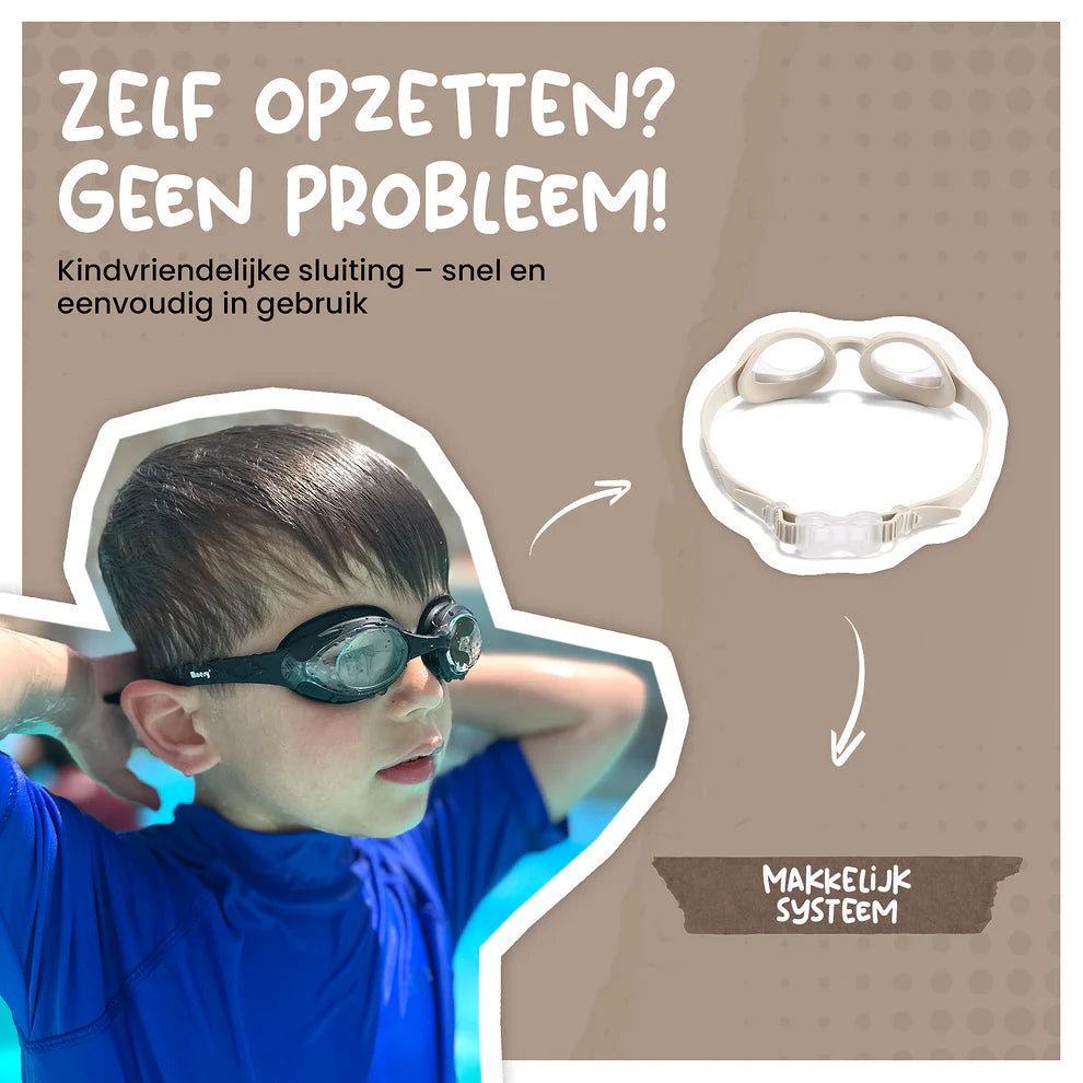 Zwembril Sammy - Duikbril 3 t/m 6 jaar - Beige/Ecru - Maesy
