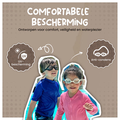 Zwembril Sammy - Duikbril 3 t/m 6 jaar - Beige/Ecru - Maesy
