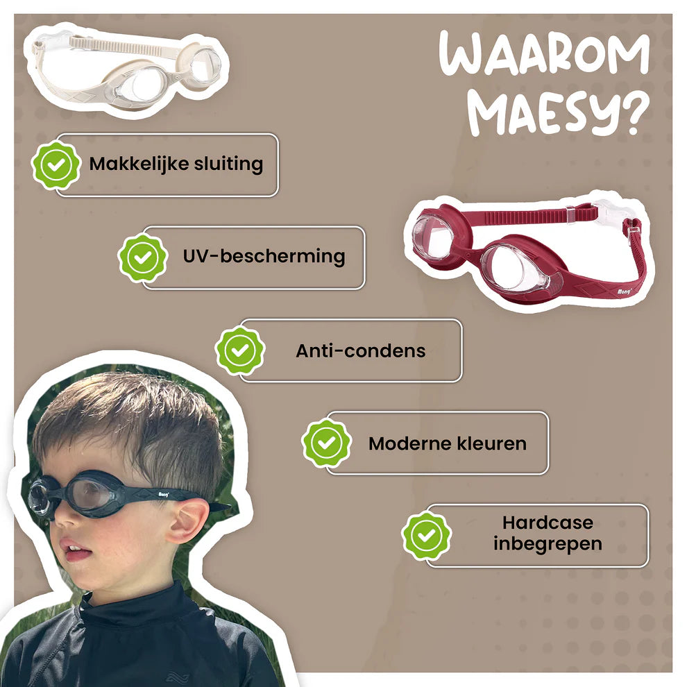 Zwembril Sammy - Duikbril 3 t/m 6 jaar - Beige/Ecru - Maesy