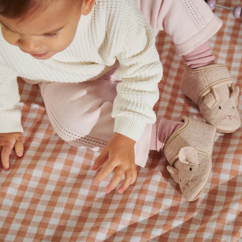 Mouse Wool Slippers – Wool kids' slippers with suede sole – Mice – MELTON
