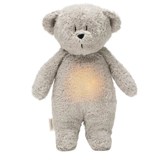Knuffel met geluid - The Humming Bear 2.0 - Gray natur/grijs - Moonie
