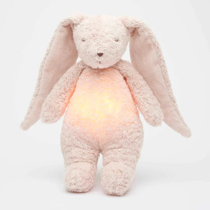 Knuffelkonijn met hartslag & white noise - The Humming Bunny 2.0 - Biologisch GOTS katoen - Moonie - productfoto - afbeelding 3