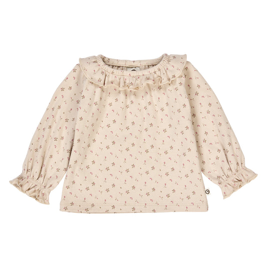 Müsli by Green Cotton - Aster frill collar l/s T - Top met bloemenprint - Katoen mix voorkant