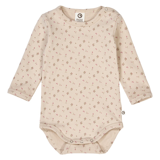 Müsli by Green Cotton - Aster l/s body - Romper met bloemenprint - Katoen mix voorkant
