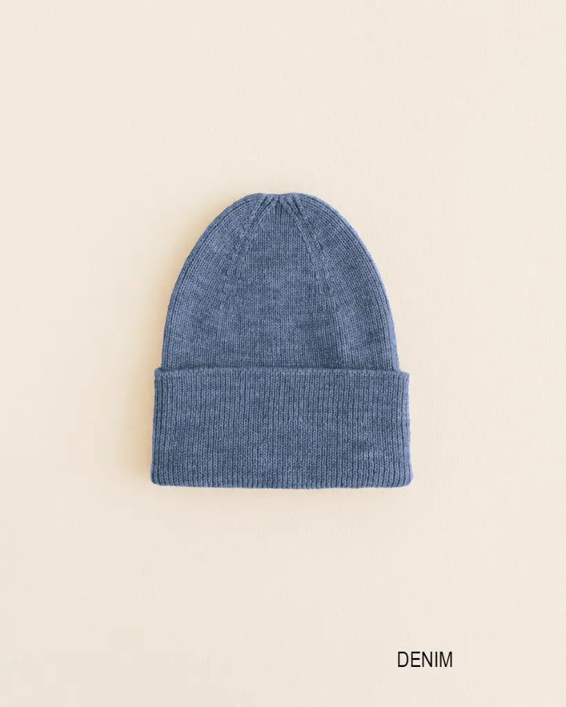 Knitted beanie - Fonzie newborn - Merino wool - HVID