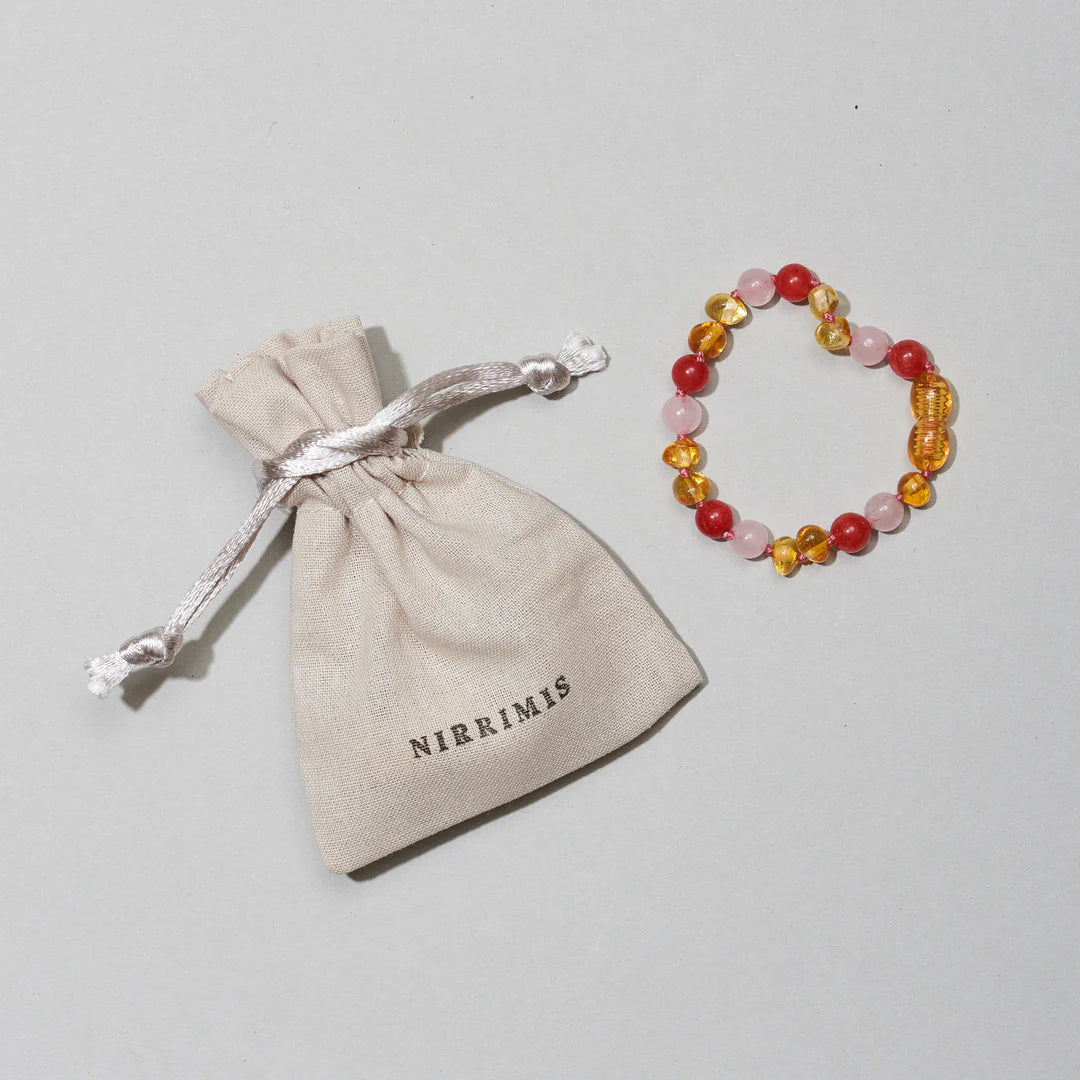 Barnsteen en edelstenen armband - Sofie - 14 cm - Nirrimis - productfoto - afbeelding 3
