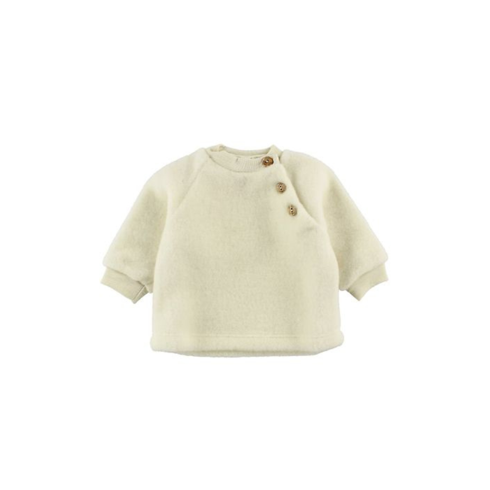 Baby trui Raglan - Wol fleece - Natural - Engel Natur