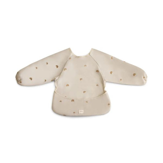 Mushie - Long sleeve bib - Slabbetje met lange mouwen - Rainbow