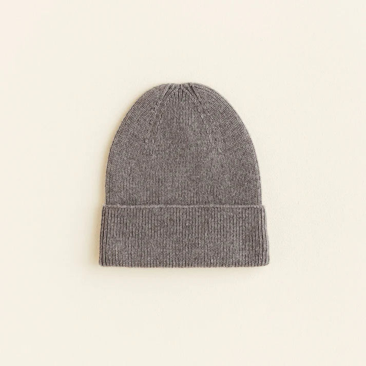 Gebreid mutsje - Fonzie newborn - Merino wol - HVID