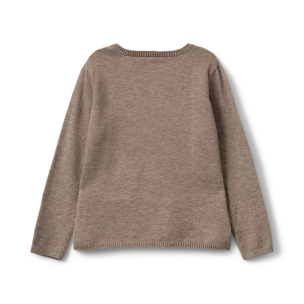 Fijngebreide trui Ursa - Bruin melange - Sofie Schnoor - productfoto - afbeelding 3