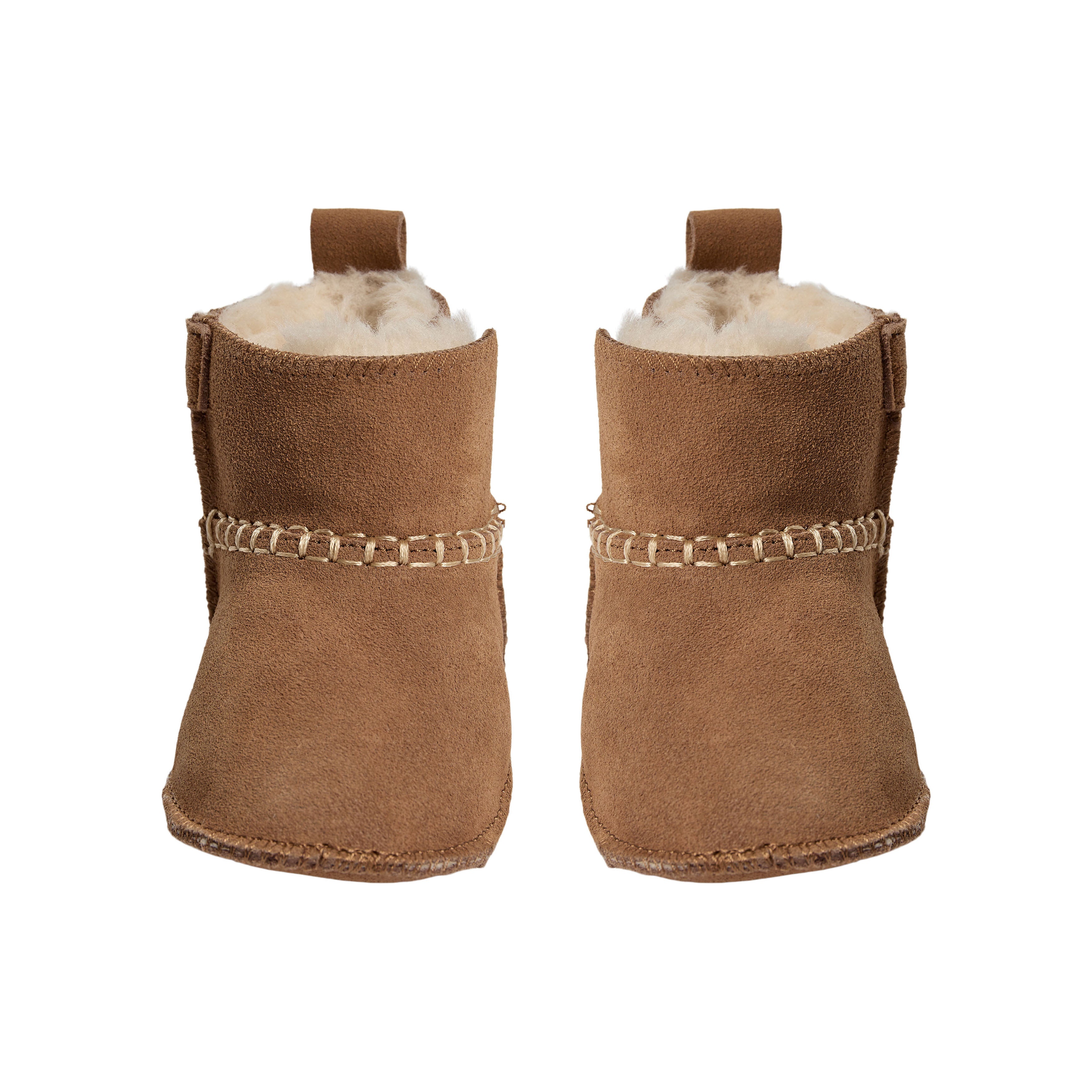 Chaussons bébé ReneeKB - Doublure en daim et laine - Beige et marron foncé - Sofie Schnoor