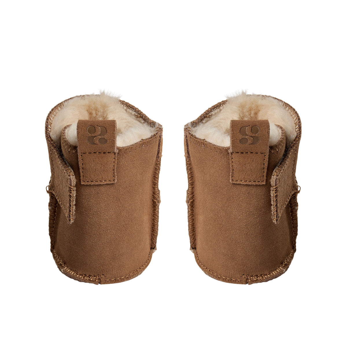 Chaussons bébé ReneeKB - Doublure en daim et laine - Beige et marron foncé - Sofie Schnoor