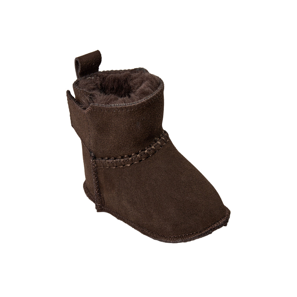 Chaussons bébé ReneeKB - Doublure en daim et laine - Beige et marron foncé - Sofie Schnoor