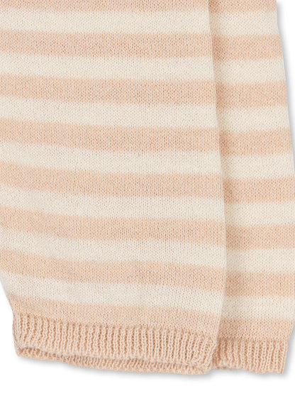 Dungebreid broekje - Venti Knit Leggings - Cameo Rose/Roze - Biologisch Katoen - GOTS - Konges Sløjd - close up