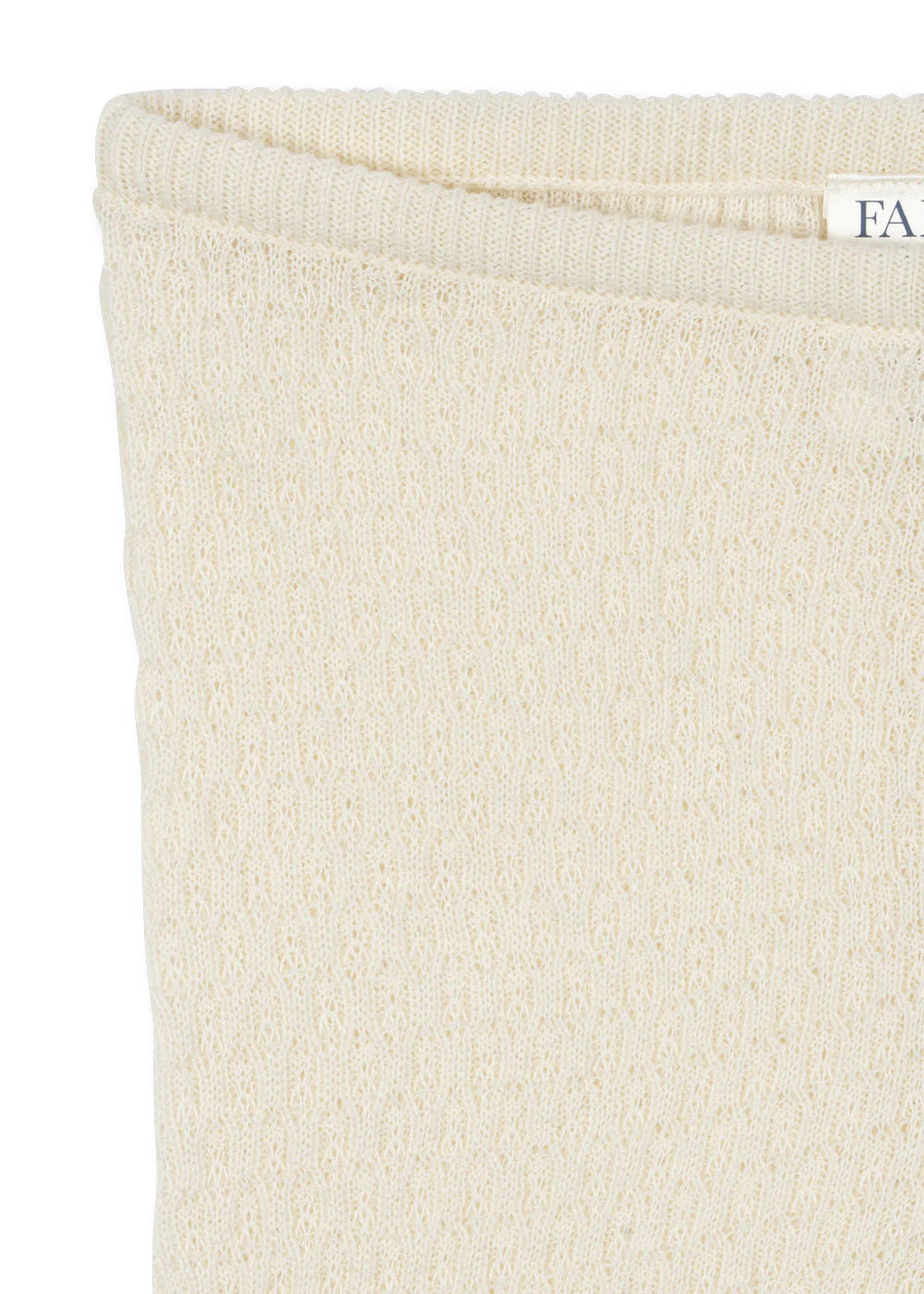Venti Leggings - Antique White - Fijngebreide Pointelle Broek - Biologisch Katoen - GOTS - Konges Sløjd - close up