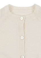 Savora Cardigan - Antique White - Wollen Baby Vestje - Wol - Konges Sløjd - close up