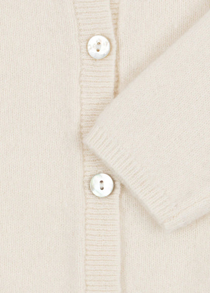 Savora Cardigan - Antique White - Babyweste aus Wolle - Wolle - Konges Sløjd