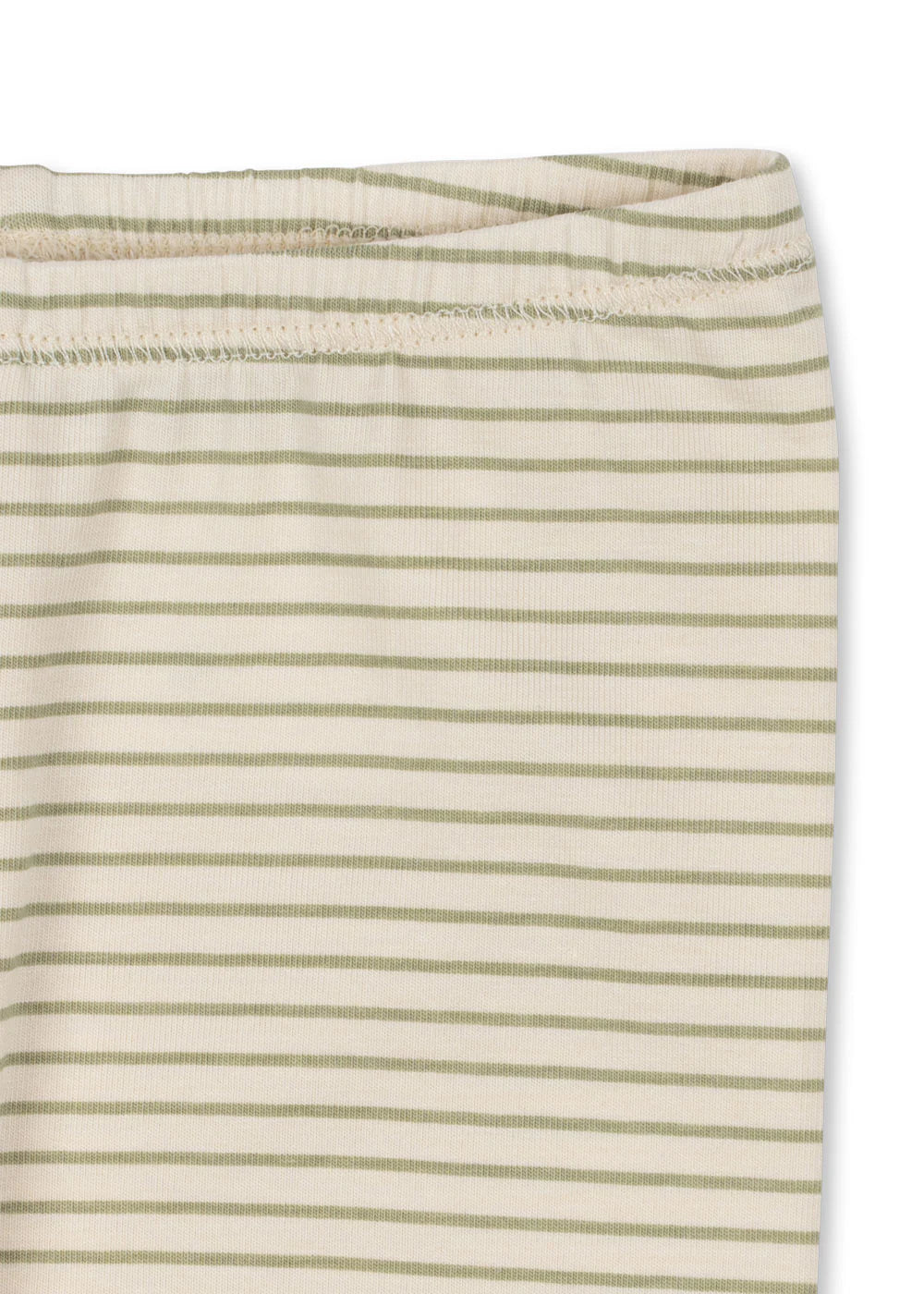 Basic Broek - Tea Stripe - Gestreept baby broekje - GOTS Biologisch Katoen - close up 