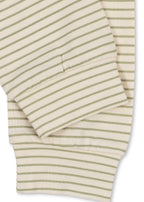 Basic Broek - Tea Stripe - Gestreept baby broekje - GOTS Biologisch Katoen - close up