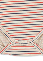 Basic Korte Mouw Rompertje - Stripe Tricolore - Biologisch Katoen - GOTS - Konges Sløjd - voorkant