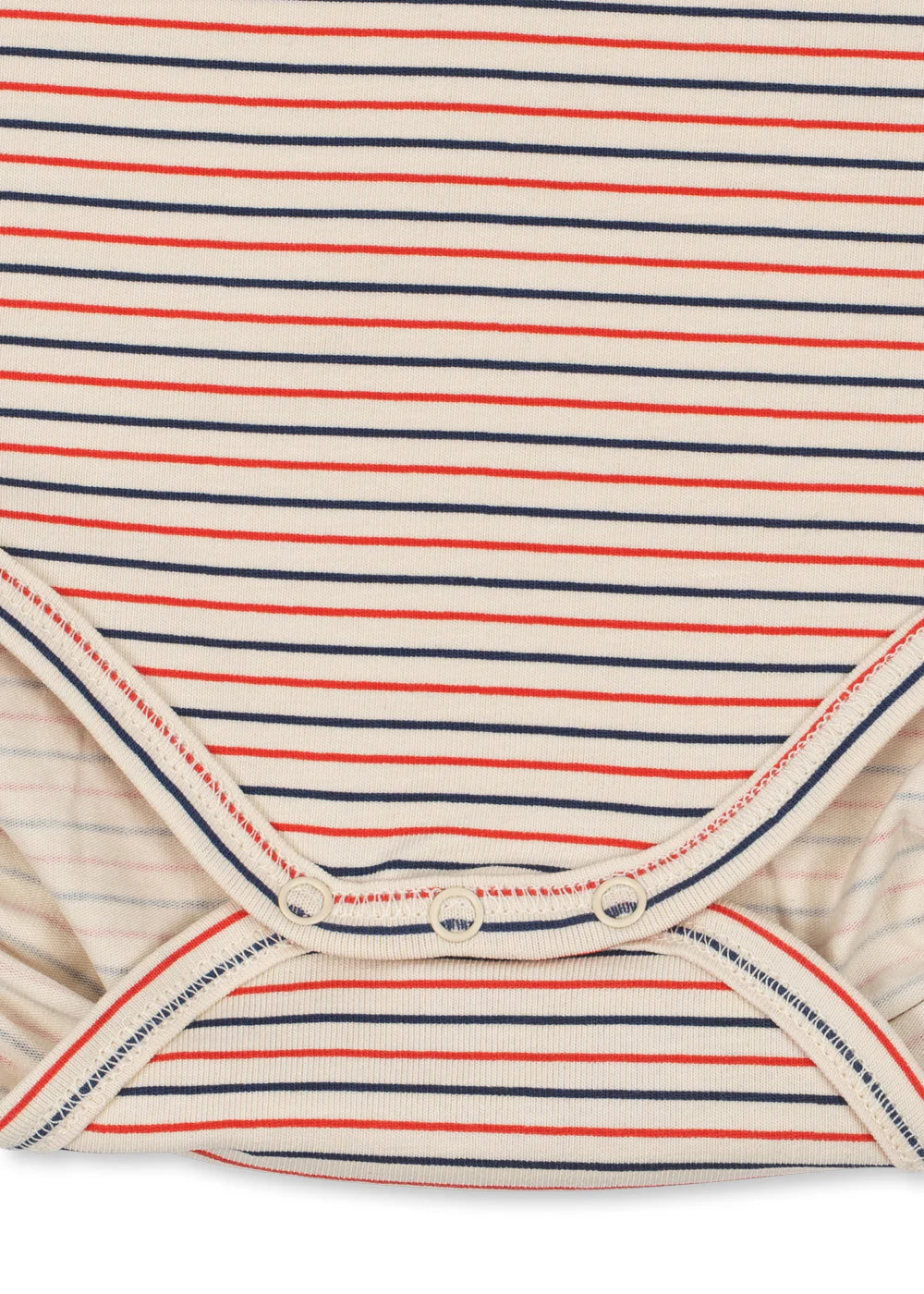 Basic Korte Mouw Rompertje - Stripe Tricolore - Biologisch Katoen - GOTS - Konges Sløjd