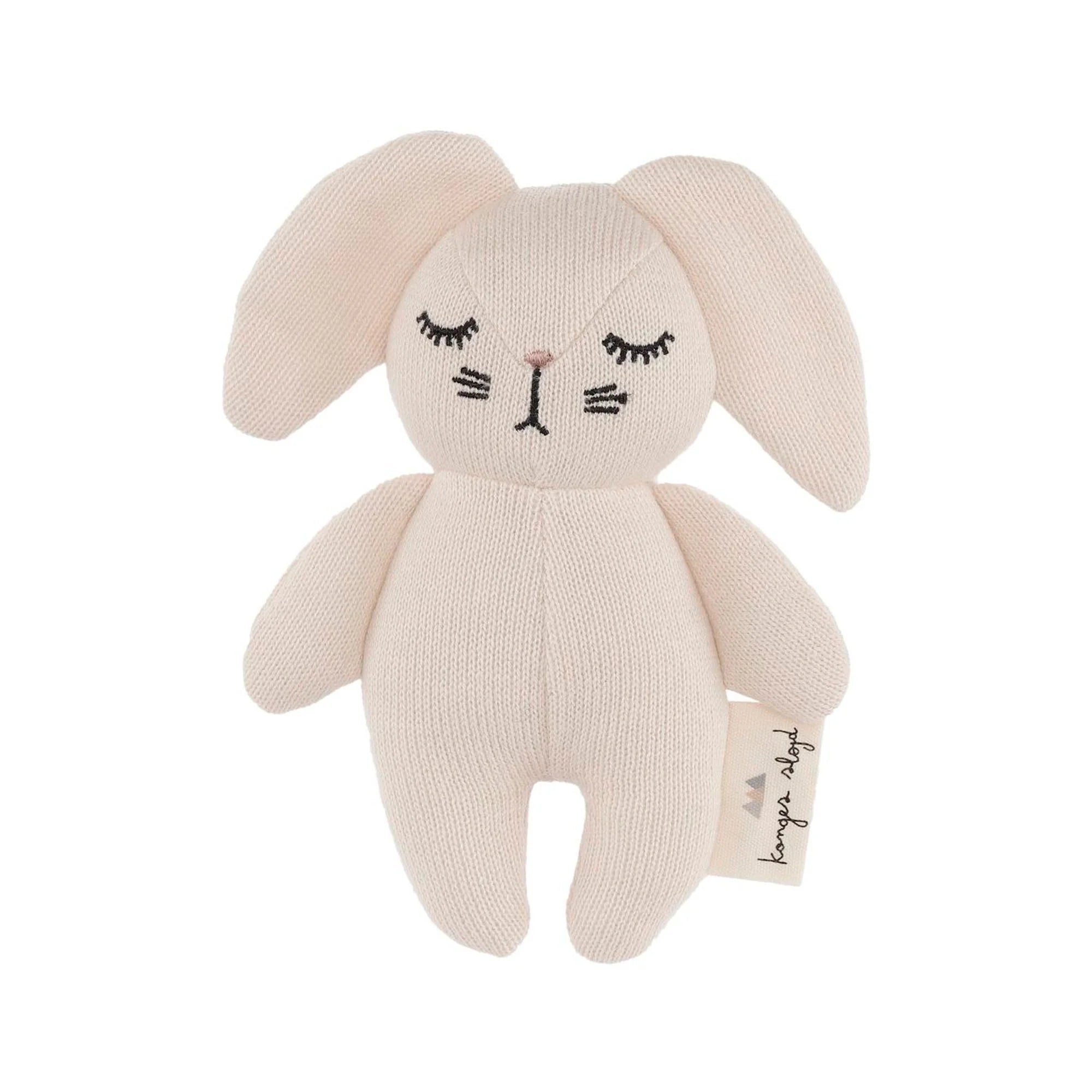 Mini Konijn - Zacht knuffeltje met belletje - Biologisch katoen - Konges Sløjd