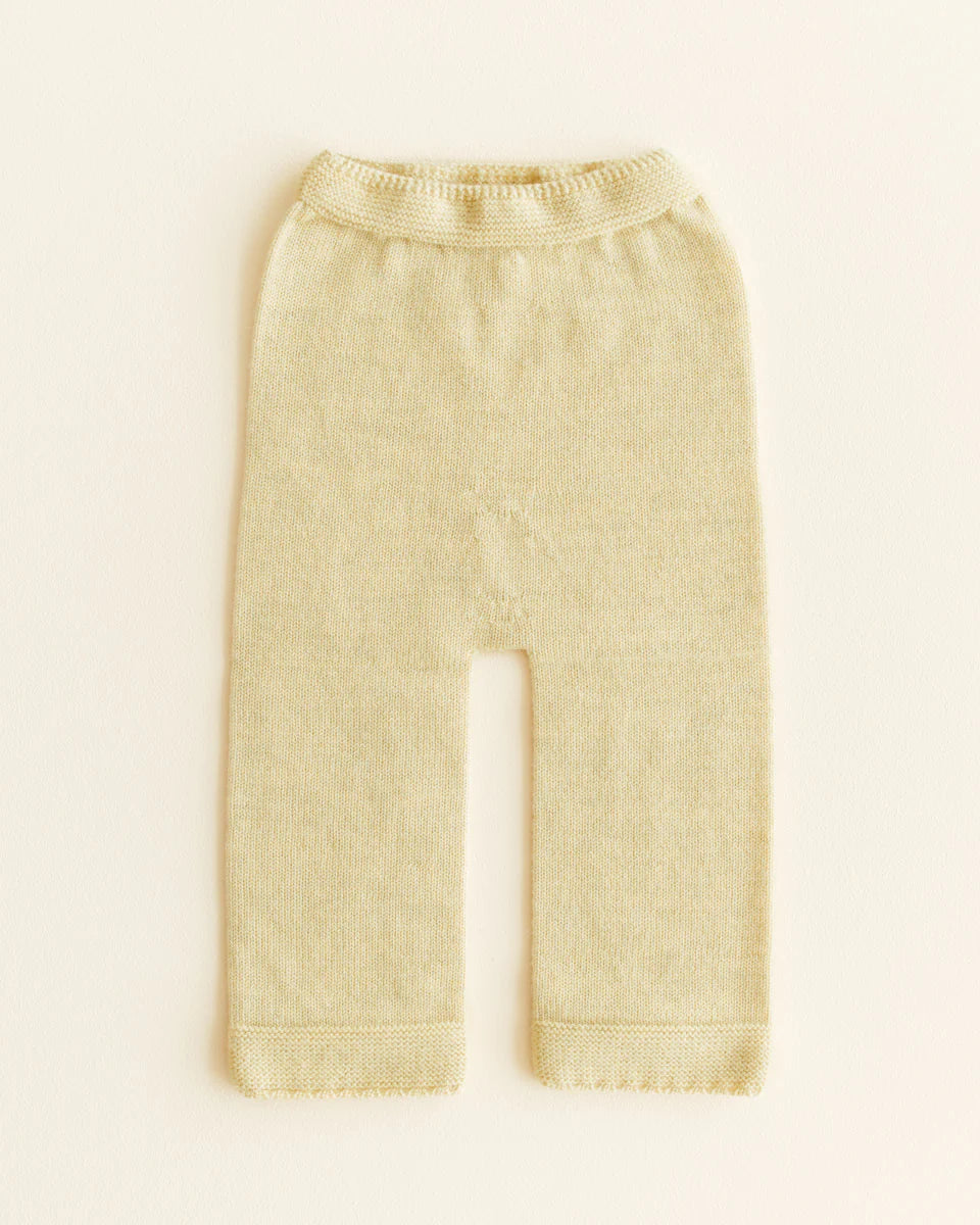 Gebreid broekje Guido - Merino wol - HVID