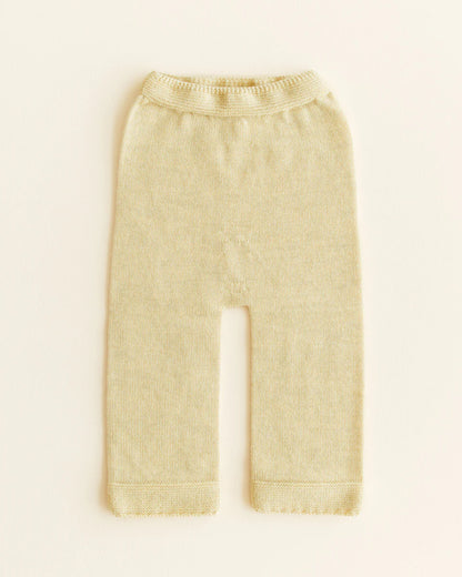 Gebreid broekje Guido - Merino wol - HVID