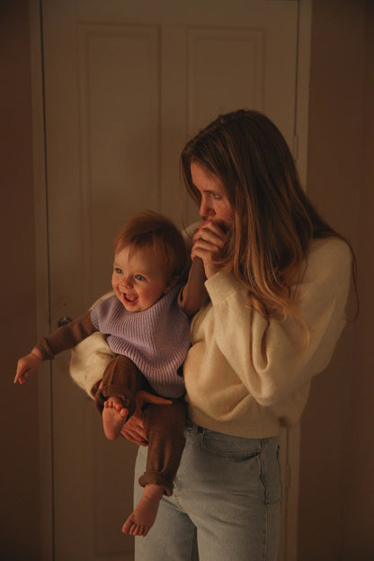 Gebreid broekje Guido - Merino wol - HVID