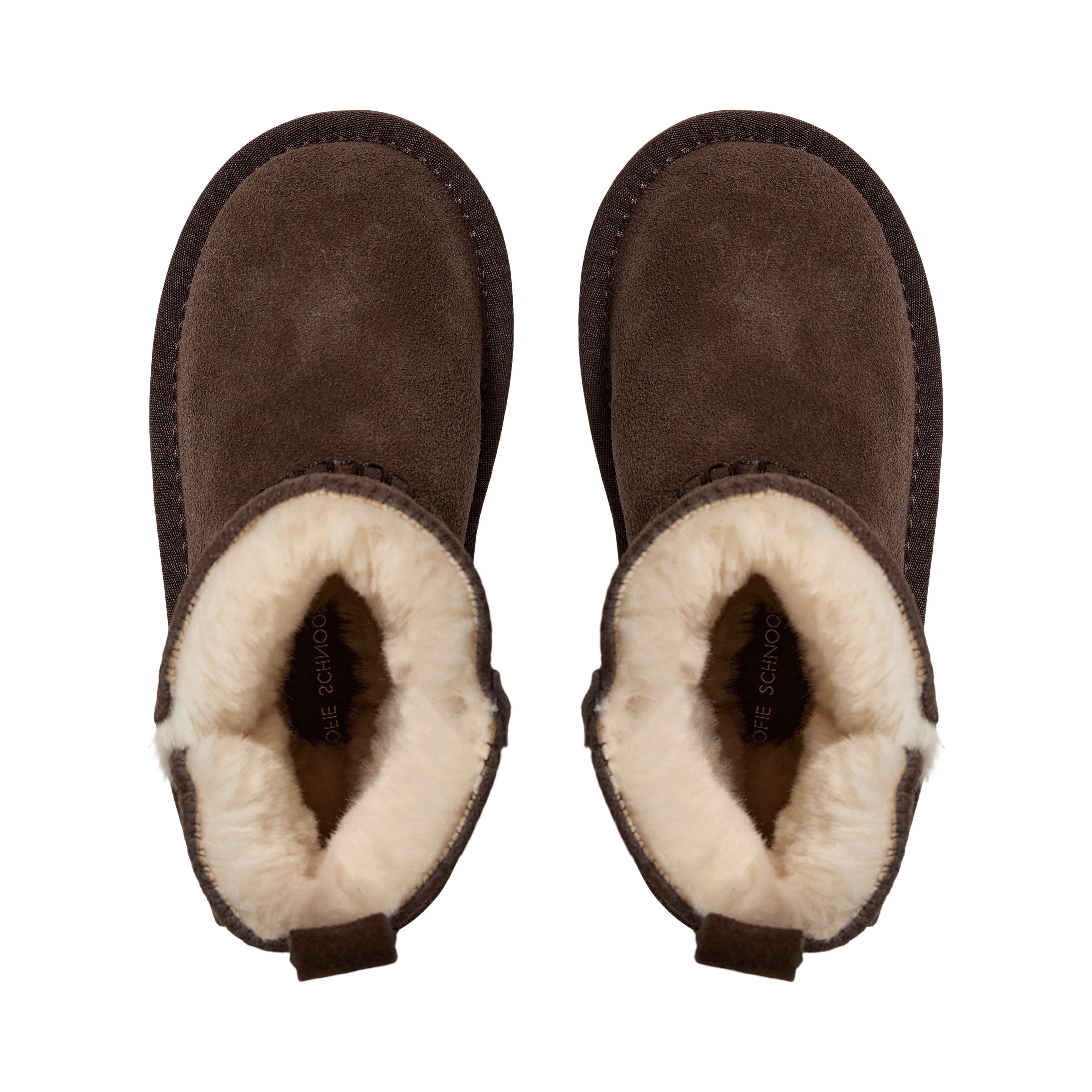 Chaussures enfant doublées en laine ValeKB - Daim - Beige et marron foncé - Sofie Schnoor