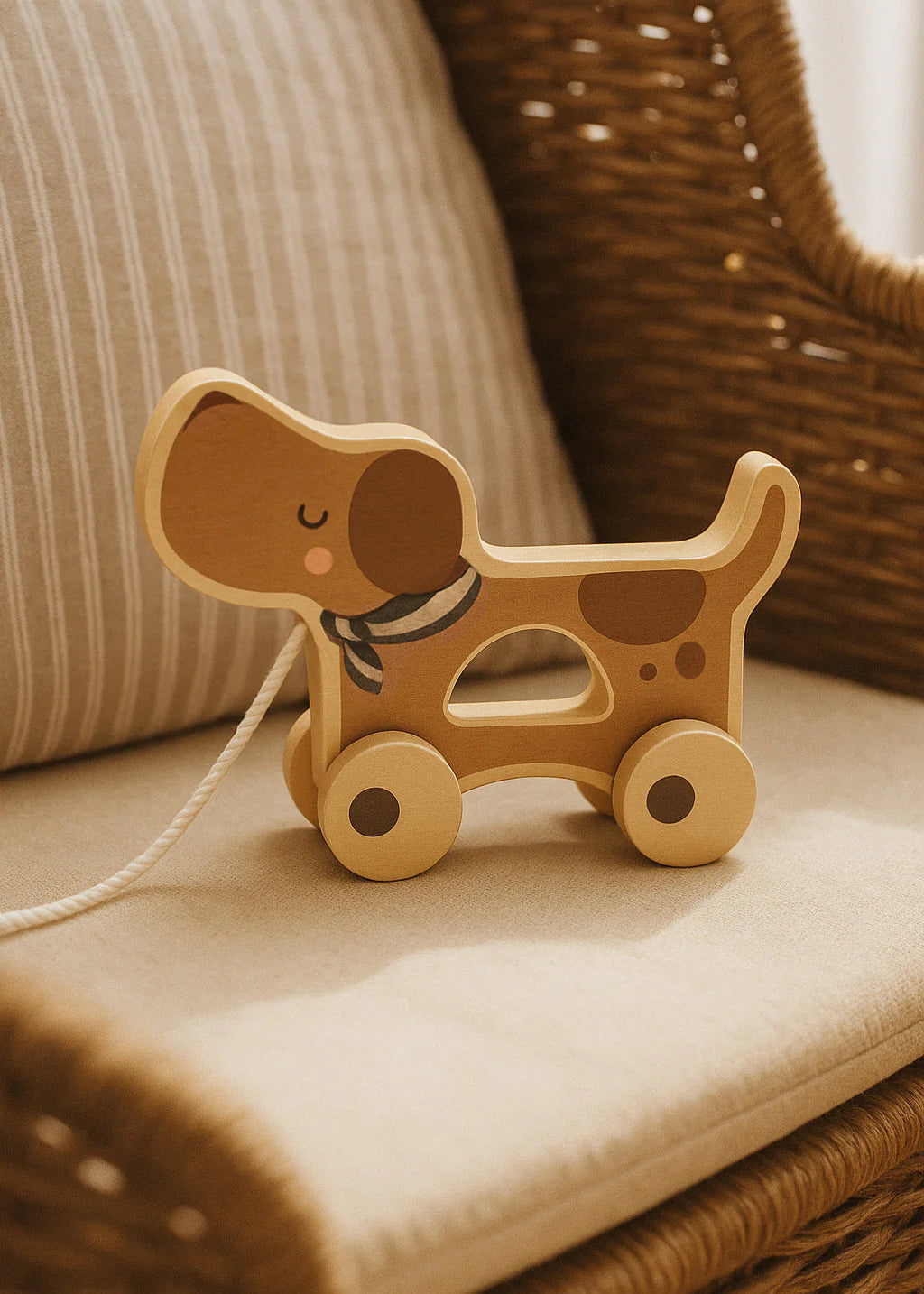 Trekhondje Poppy - Houten speelgoed - Mrs Ertha