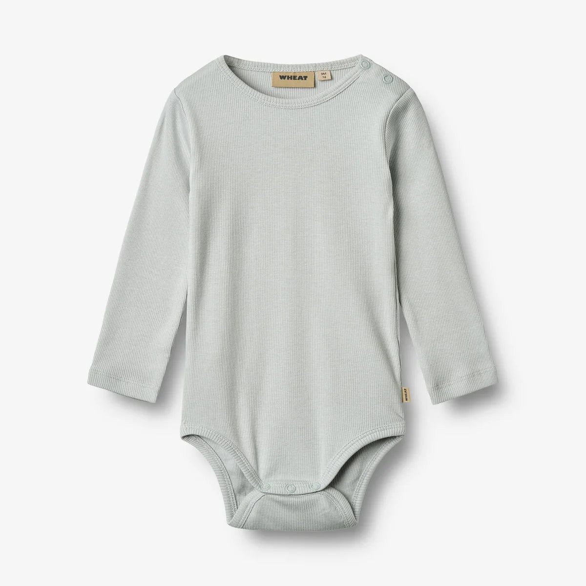 Wheat - Rib Body L/S Spencer - Soft Blue - Biologisch katoen