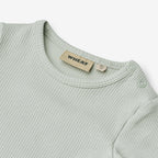 Wheat - Rib Body L/S Spencer - Rainy Sky - Romper - Organic cotton
