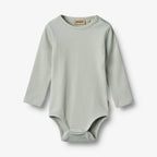 Wheat - Rib Body L/S Spencer - Rainy Sky - Romper - Organic cotton