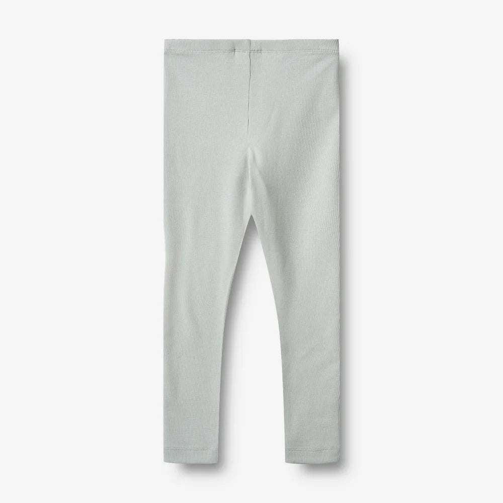 Wheat - Rib Leggings Maddy - Soft blue - Organic cotton