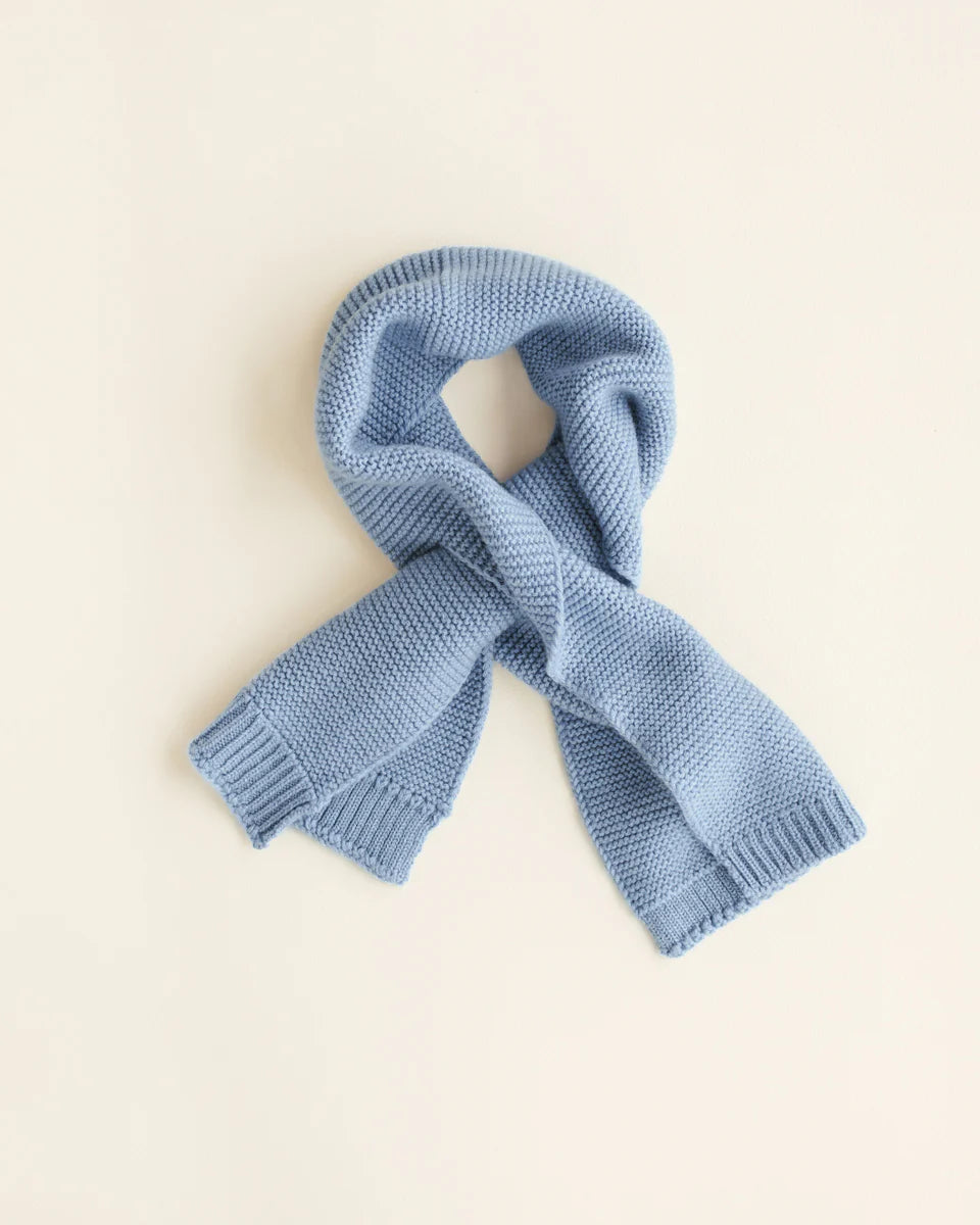Scarf Ivo - 100% extra fine Italiaanse merino wol - HVID - lichtblauw