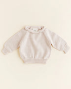 Sweater Georgette - Babytruitje - Merinowol - HVID - productfoto - afbeelding 3