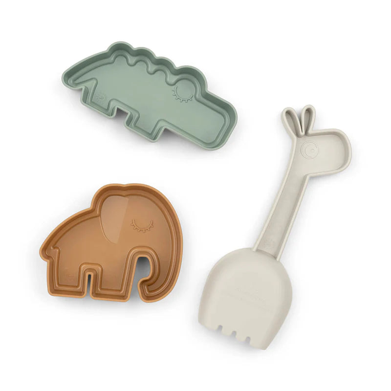 Zand figuurtjes + schep - Sand play set 3 pcs - Deer friends - Colour mix - Done by Deer