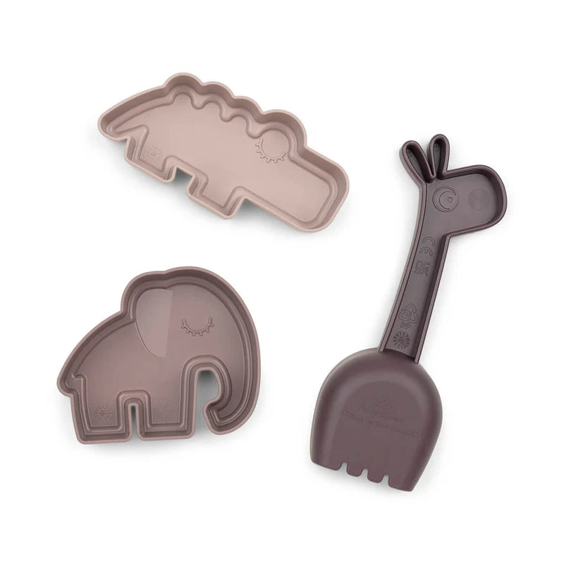 Zand figuurtjes + schep - Sand play set 3 pcs - Deer friends - Powder - Done by Deer