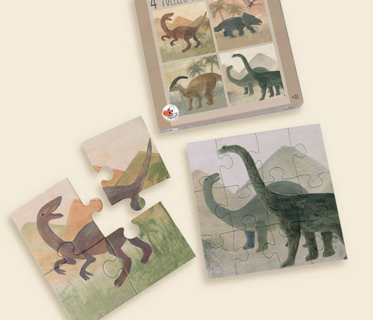 4 Puzzles Dino - 2+ Jahre - FSC-Karton - Egmont Toys
